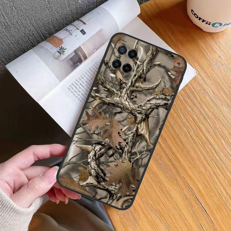 Wicked Hunting Camo Camouflage Case For Oppo A60 A40 A80 A16 A76 A96 A98 A58 A78 A18 A38 A57 A17 A74 A54 A94 A15 A5 A6 Pro