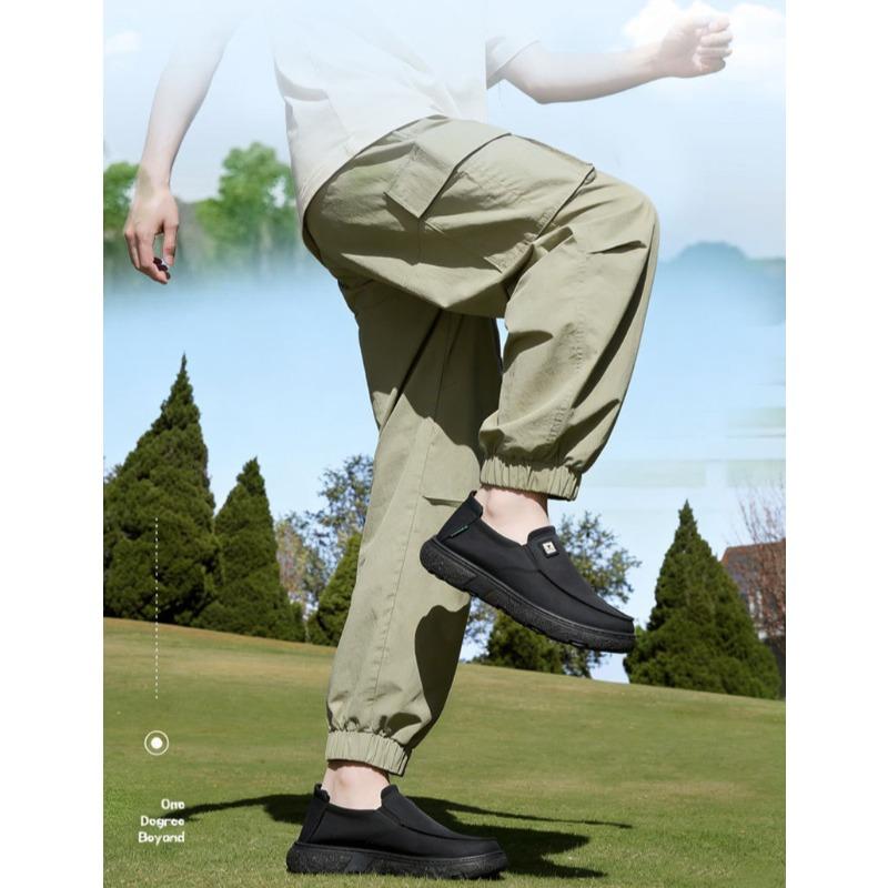 Men's Shoes Spring and Autumn New Cross-border Single Shoes Comfortable Soft Bottom Sports One Stirrup Canvas Shoes Casual Walking Shoes