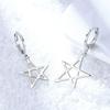 Elegant Silver Star Tassel Earrings for Women - Fashionable and Unique Hollow Design