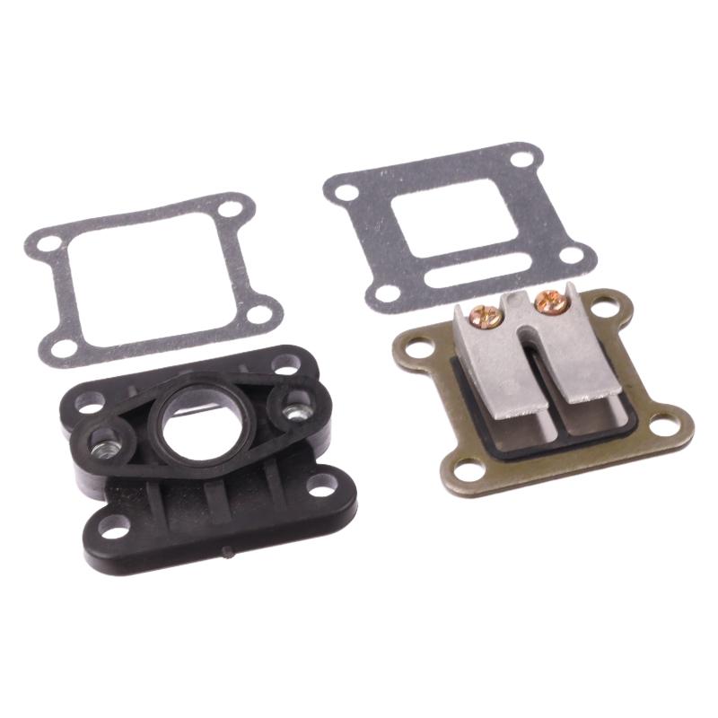 Reed Valve, Inlet Intake Manifold & Gaskets Combo for 17cc 19cc Minimoto, Pocket Bike, ATV, Quad, Go Kart Scooter