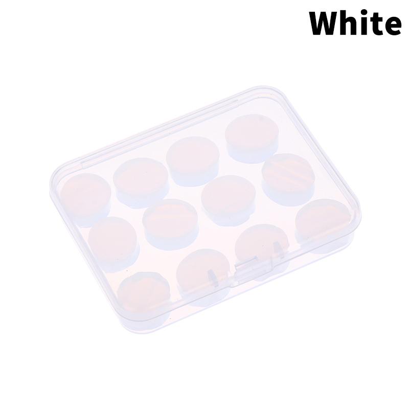 

12 Pcs/Box Soft Moldable Silicone Sleep Earplugs Sound Insulation Reusable Noise Reduction Earplug Swimming Waterproof Ear Plugs білий