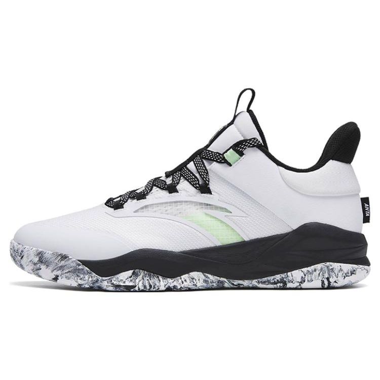 Anta Badass Basketball Shoes Men Sneakers White Black 912241601-1