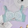 Lace No-wire Push-up Bra with Adjustable Straps Slim Fit Plus-size Underwear
