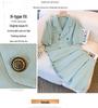 Korean-Style Plus Size Pleated Skirt Suit with Irregular Collar Top