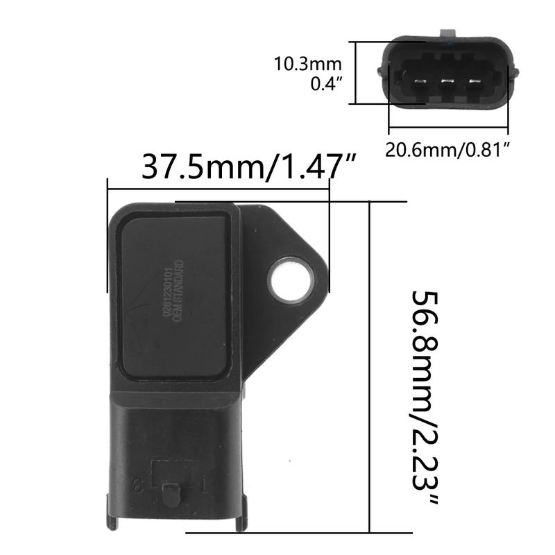 Manifold Absolute Boost Pressure MAP Sensor Assy For Buick Cadillac Opel Corsa D 1.2 HOLDEN 3.6L V6 12575467 93194419 0261230101