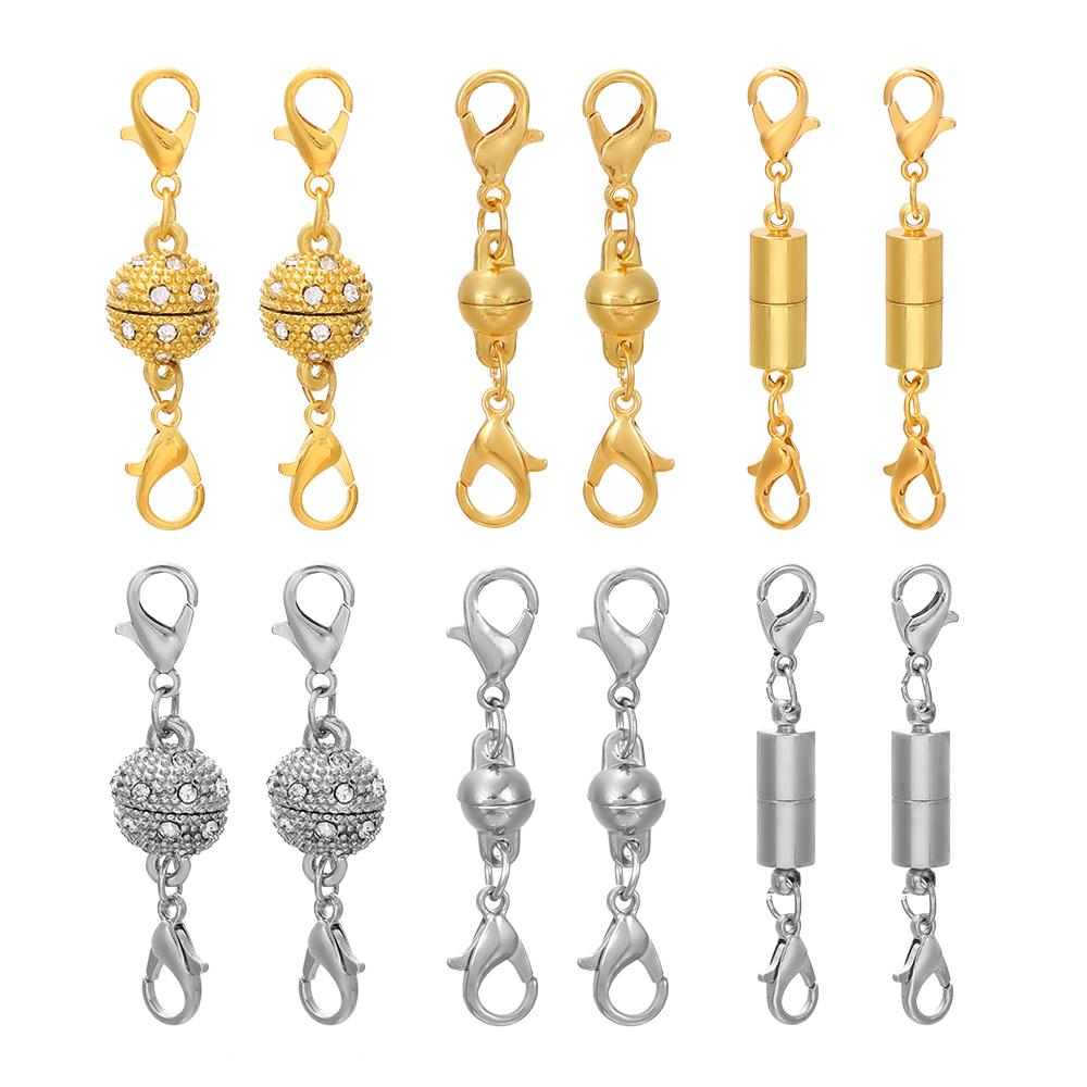 12Sets/Lot Magnetic Clasps Magnet End Clasp Connectors for Bracelet Necklace Findings DIY Jewelry Making Accessories Supplies