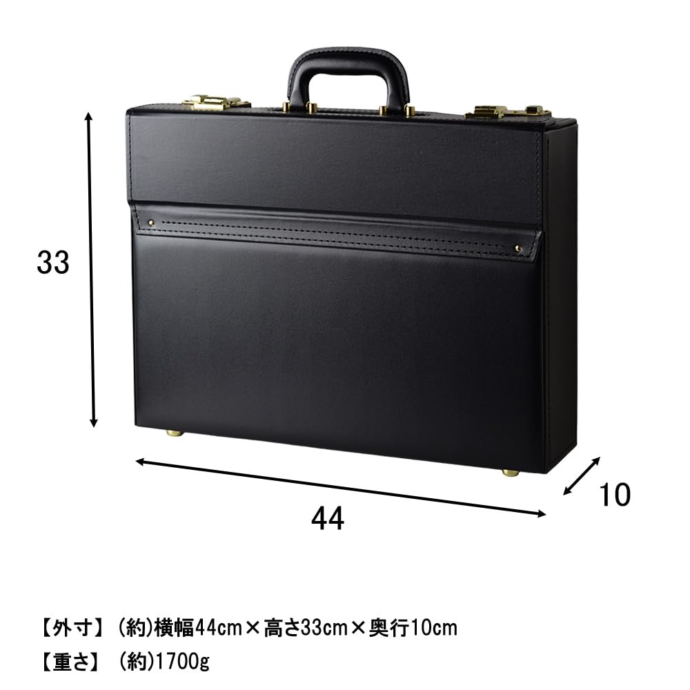 SiNCERO Pilotenkoffer, Flight Case, Aktentasche, Business-Tasche, Herren-Aktentasche, Hergestellt in Japan, Von oben zu öffnen (A3-Größe, Schlank, 10 cm Tiefe (wr-1178))
