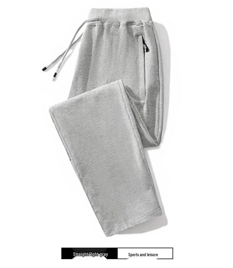 Men's Elastic Waist Fleece Sweatpants - Warm, Casual, Loose-Fit Sports Pants for Winter