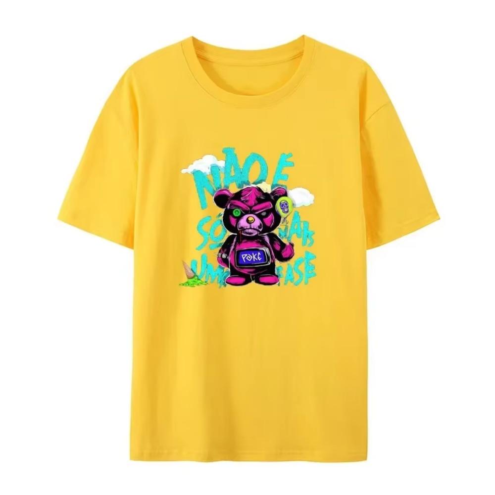 New Trendy Brand Summer Men's Short-sleeved Hip-hop Fashion Trend Casual Versatile T-shirt European Size Men's Tops