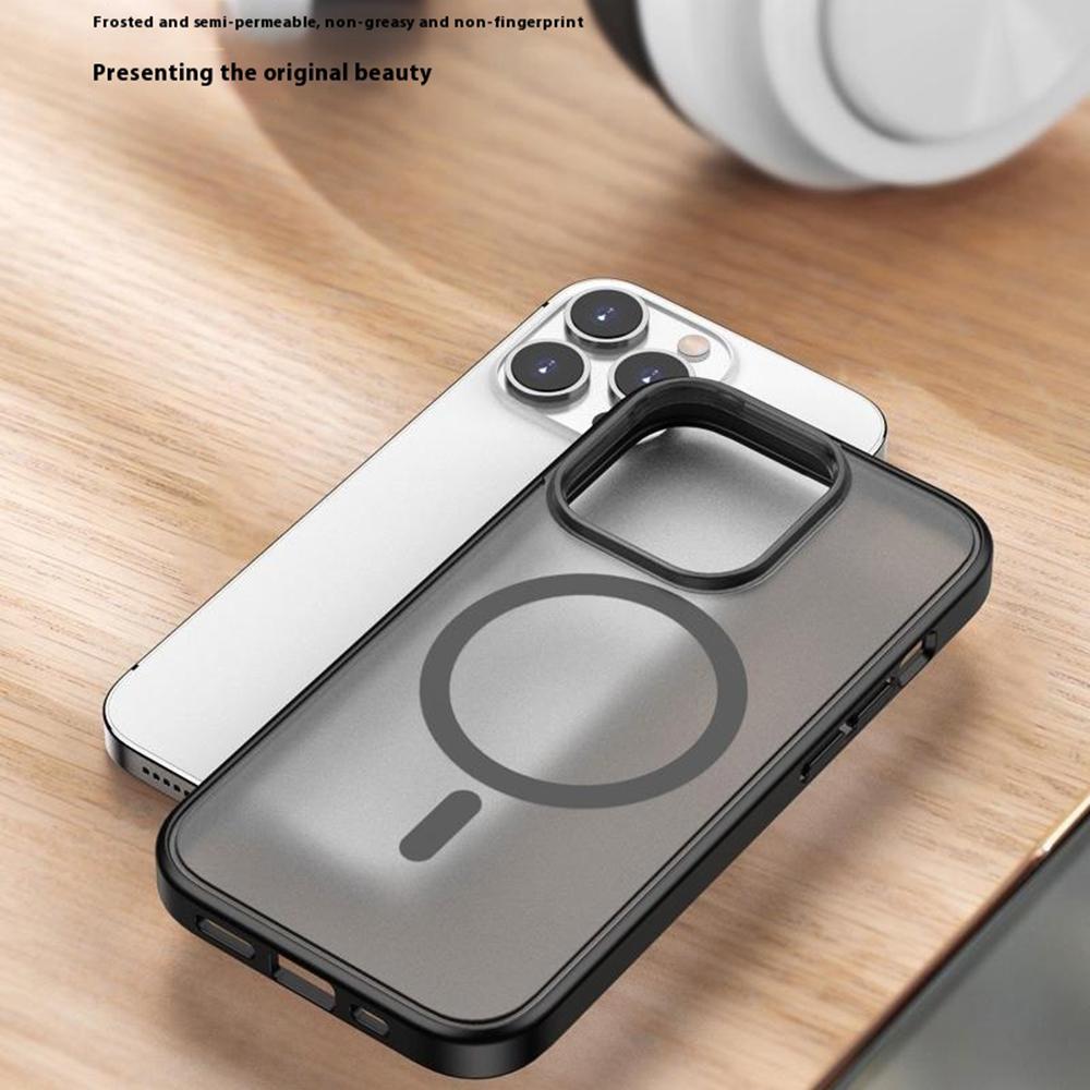 For iPhone 15 Pro Case Compatible with MagSafe Skin-Touch PC+TPU Rubberized Phone Cover