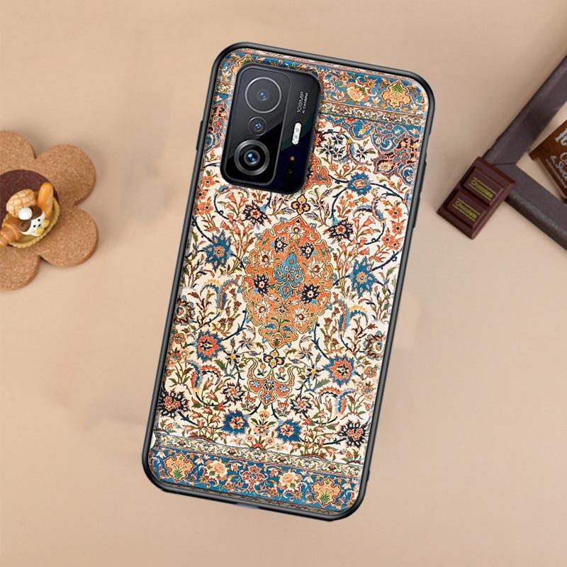 Persian Carpet Floral Pattern Case For Xiaomi 14T 11T 12T 13T Pro 13 14 Ultra POCO X7 Pro X3 X5 F3 F5 F6 M6 X6 Pro Cover