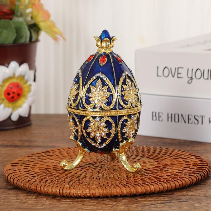 Electroplated Diamond-inlaid Metal Jewelry Box, Craft Item, Decorative Piece, Creative Accessory, Gift for Girls, Display Piece