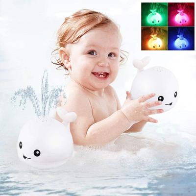 Balina Banyo Oyuncağı Fıskiye 1-3 Yaş Bebekler için Şarj Edilebilir Su Püskürtmeli Işıklı Bebek Duşu Oyuncakları Küvet Havuz Küçük Çocuklar Çocuklar Hediyeleri