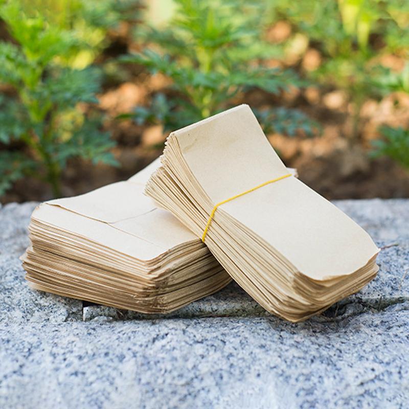Kraftpapier Samentüten Garten Heim Aufbewahrungsbeutel Pollenisolationsbeutel 100 Stück Tauch-Samenbeutel Hybrid-Kraftpapier