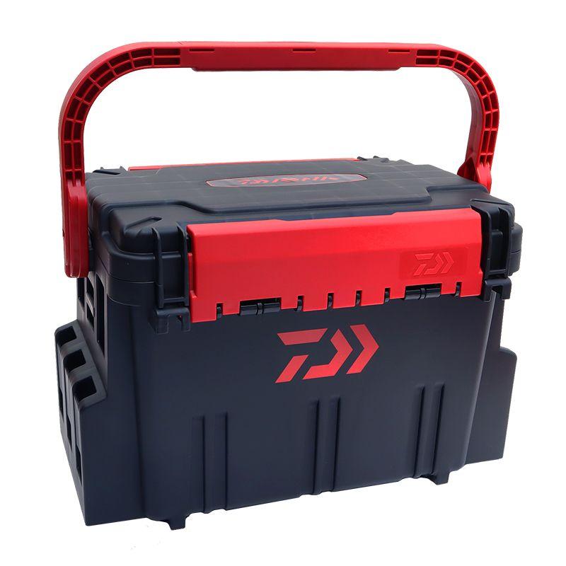 Used Daiwa Tackle Box TB Series TB5000 Black/Red Fishing Storage Hard Box DAIWA