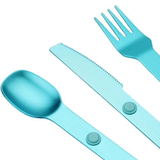 Sada magnetických náčiní Kovové příbory Potravinářské leštěný povrch BPA Free Venkovní cestovní Nůž Vidlička Lžíce Sada Camping Utensils