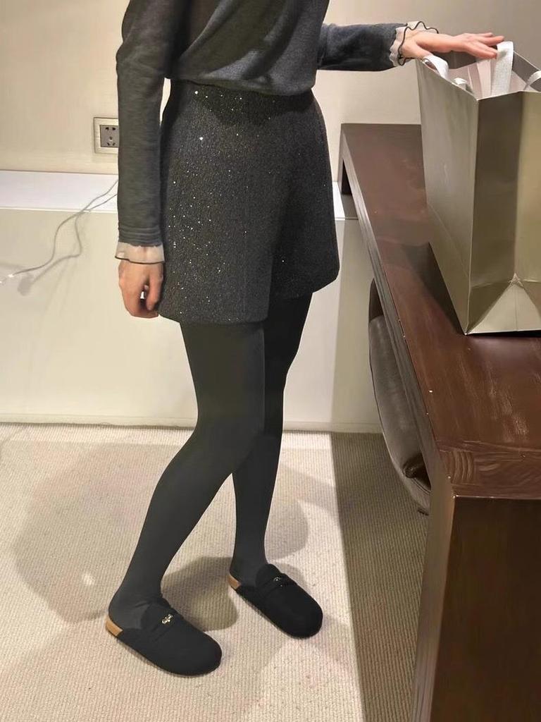 Starry Sky High Waist A-line Woolen Shorts - Plus Size Women's Spring Casual Wide Leg Booty Shorts