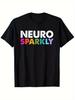 Summer Boys Girls Funny Neuro Sparkly Meme T Shirt Kid Baby Youth Unisex Unisex Tee Oversize Streetwear Casual Trendy Top