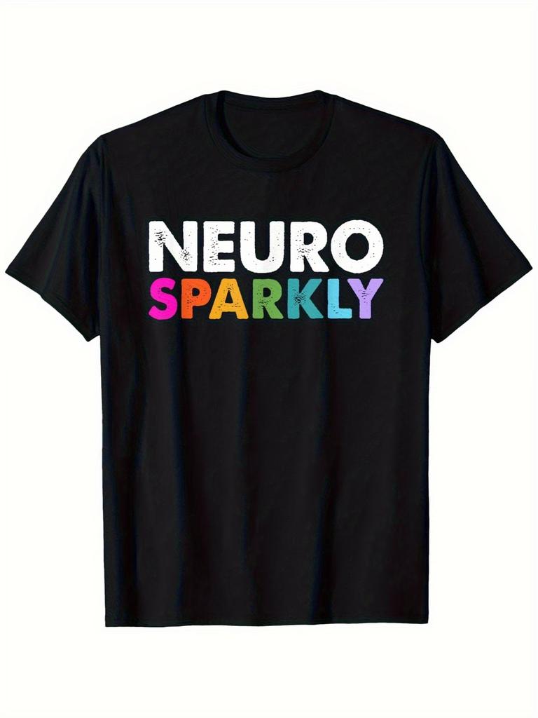 Summer Boys Girls Funny Neuro Sparkly Meme T Shirt Kid Baby Youth Unisex Unisex Tee Oversize Streetwear Casual Trendy Top