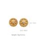 Fashionable vintage lion head round earrings for women, made of zinc alloy