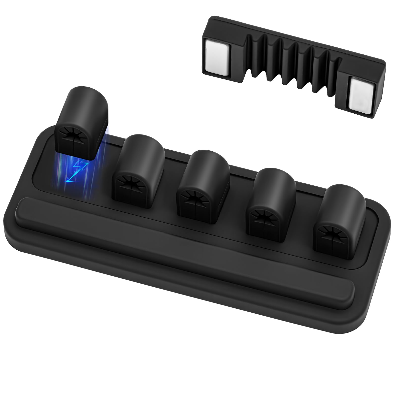 

Магнитный держатель для кабеля, Зажим для кабеля, Магнитный держатель для кабеля, Многоразовый, Органайзер для шнуров, Инструмент для организации кабелей, Хранение кабелей на столе, Умная организация вашего