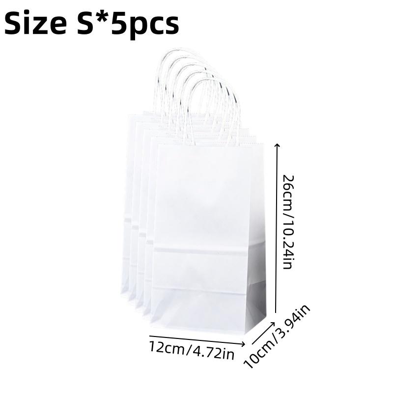 5pcsCoffee Packing Bag White Kraft Paper Takeaway Bag Single Cup Double Cup Drink Milk Tea Disposable Handbag Gift Packaging Bag