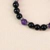 COAI Obsidian and Amethyst Bracelet Protection and Purification Prayer (February Birthday), Bracelet, Beads, Women's