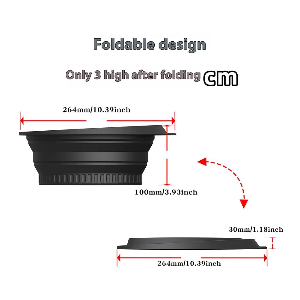 Silicone Ice Face Folding Washbasin For Household Facial Ice Bath Portable Ice Face Bowl Built-in Ice Grid Home Travel Carrying