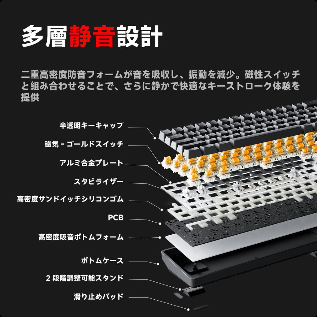 DIERYA DK68C Rapid Trigger Mechanical Gaming Magnetic Switch RGB Wired 68 Fully English Layout Keyboard, Keyboard, Backlight, Type-C, Compact, Keys,