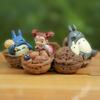 Cute Totoro Cartoon Cat Coal Ball Walnut Mini Model Ornament For Landscape Prop