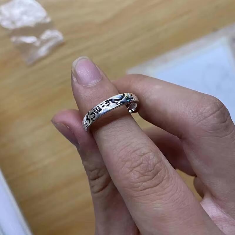 Anime Dr.Stone Anneau Ishigami Senkuu Cosplay Bague Ouverte Réglable Unisexe Bijoux Accessoires Props Cadeaux d'Anniversaire