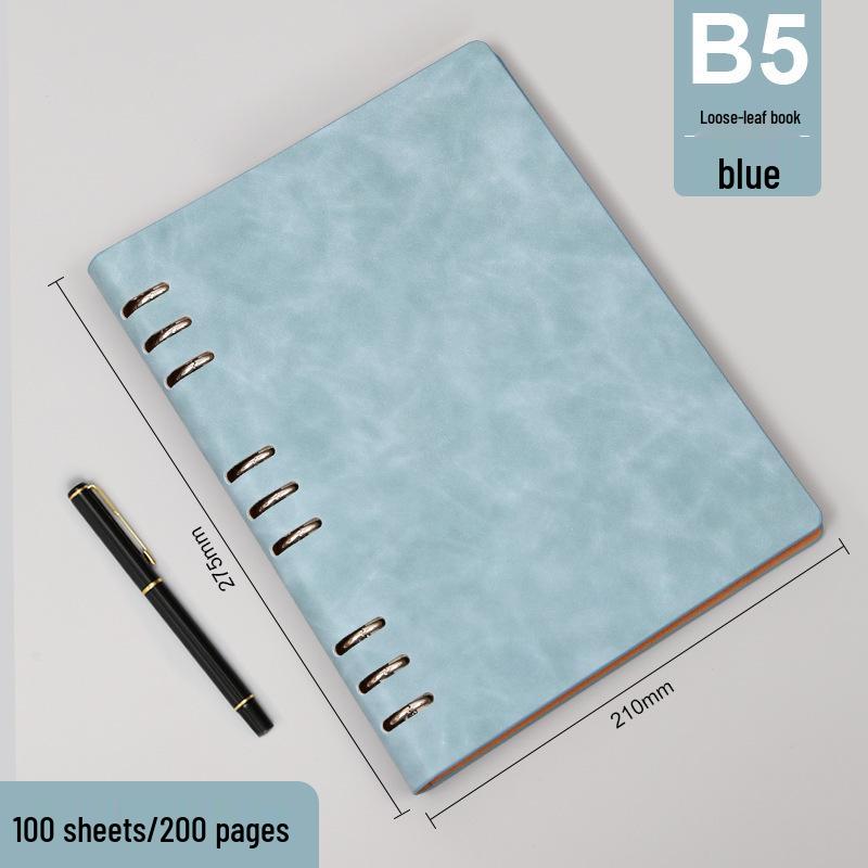 A5/B5 Loose-leaf Notepad: Business Meeting Notebook with Detachable Pages and Custom Logo Printing
