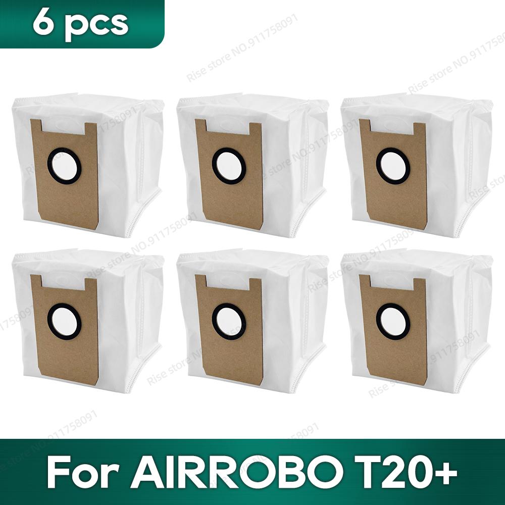 Fit for AIRROBO T20+ / T25+ / T30+ / L40+ / L50+ / L60+ / FIXR T20 Accessories Main Brush Hepa Filter Dust Bag Mop Washcloth