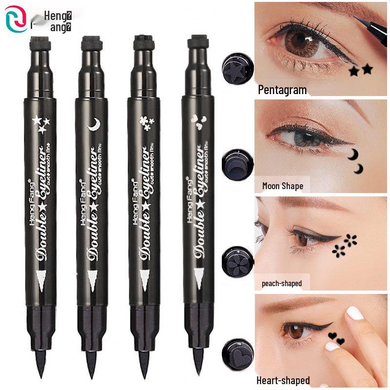 

Hengfang Двусторонний водостойкий лайнер для глаз и штамп, насыщенный черный Star