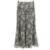 Mila Owen Floral Narrow Long Skirt Charcoal System Women Used