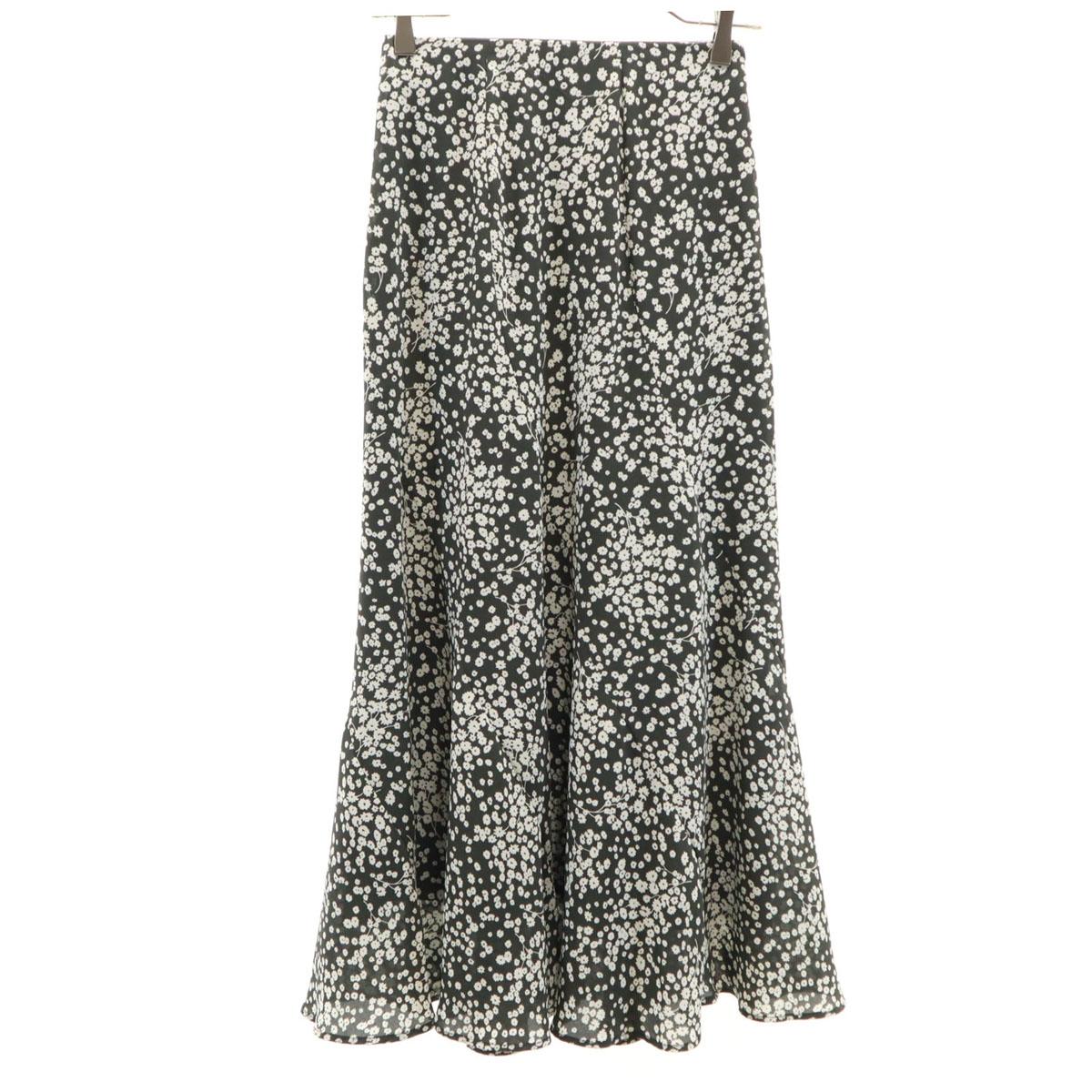 

Mila Owen Floral Narrow Long skirt Charcoal system Women Used