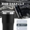SANTECO TROSA Series Vacuum Insulated Tumbler with Keeps Drinks Hot or Stainless Wide Mouth White Lid, Cold, Stylish, 18/8 Steel, BPA-Free,