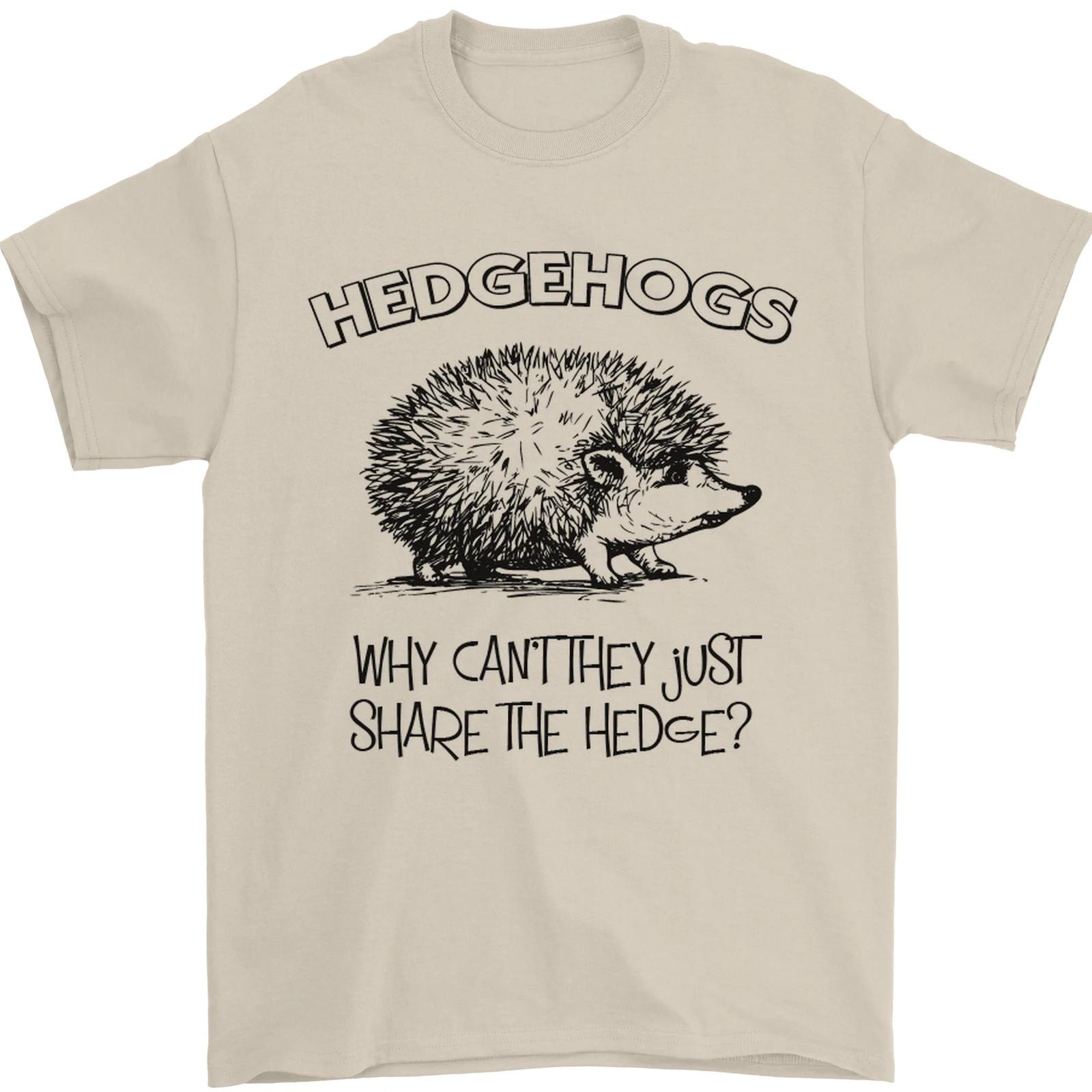 Hedgehogs Just Share the Hedge Funny Mens T-Shirt Cotton XXXL