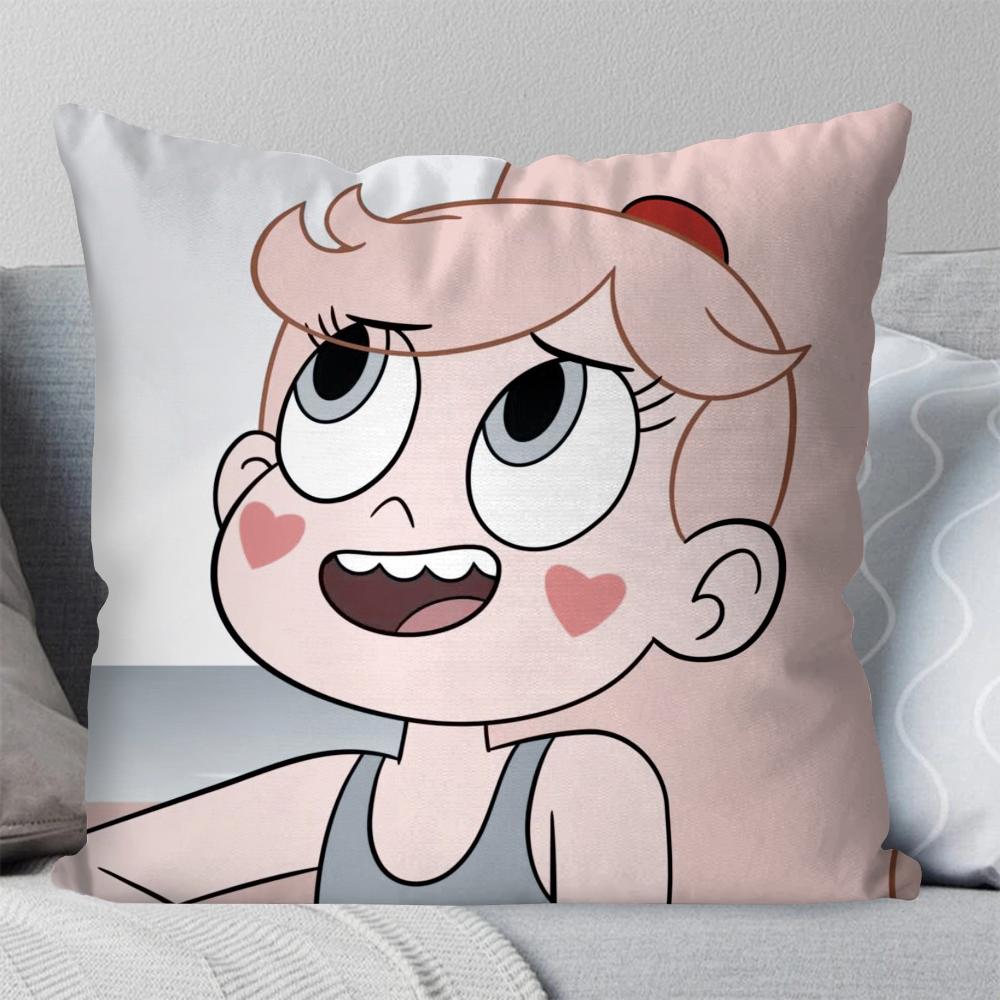 1pc S-Star B-Butterfly Animation Pillow Case Square Pillow Bedroom Sofa LeisureComfortCushionCarLivingRoom Home Decoration 40X40