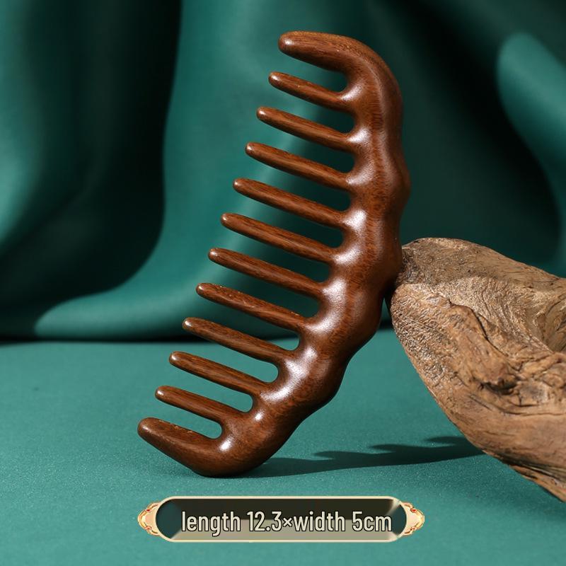Multifunctional Sandalwood Scalp & Head Massager Comb for Hair Loss and Gua Sha Therapy