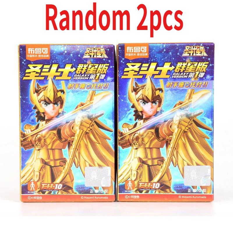 Saint Seiya Galaxy Version 01 Aiolos Shura Ikki Shun Jabu Marin Assembled Model Blind Box Toys Bloks Group Gold Saint
