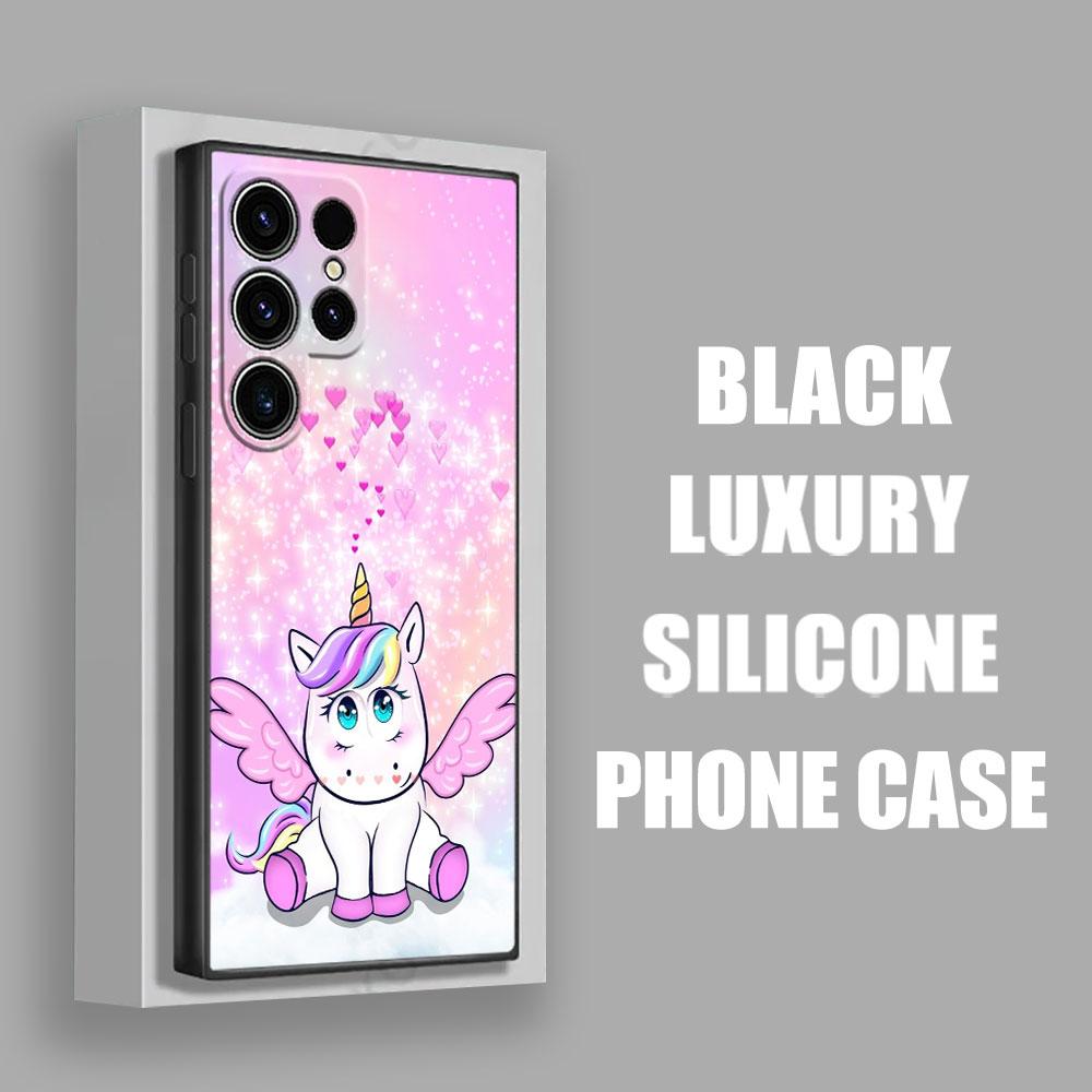 Cute Rainbow Unicorn S26Ultra Case For Samsung Galaxy S26 S25 S24 S23 S20 S21 FE S22 Ultra S25 Plus 5G Cases Soft Phone Cover