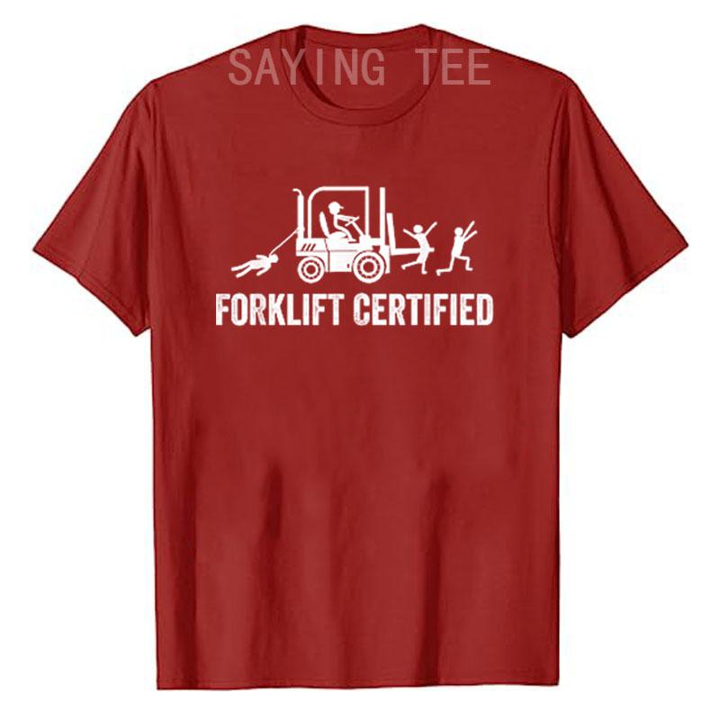 Funny Forklift Operator Forklift Certified Retro Vintage TShirt Humorous Forklift Certified Operator Hitting People Graphic Tee S