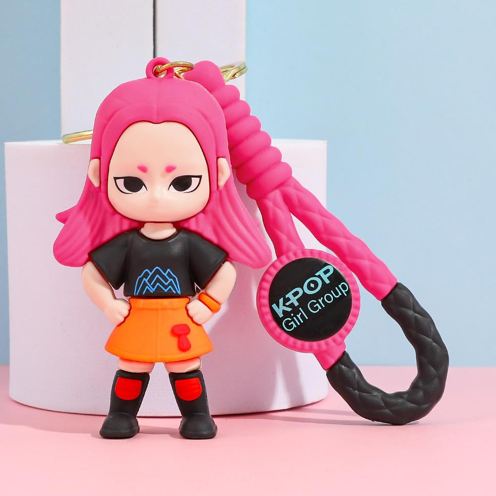 Yaratıcı KPOP Şeytan Avcıları Küçük Kaplan Anahtarlık Kolye Karikatür Anime Canavar Avı Kız Anahtarlık Çanta Askısı Dekorasyon Hediye