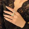 Light Luxury Irregular Hollow Love Ring Female, Individual Cold Wind Niche Design Sense Simple Index Finger Ring