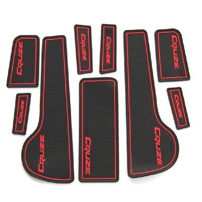 Alfombrilla antideslizante para Interior de coche, almohadilla con ranura para puerta, cojín, alfombrilla de goma apta para Chevrolet Cruze Sedan Hatchback, 9 Uds.