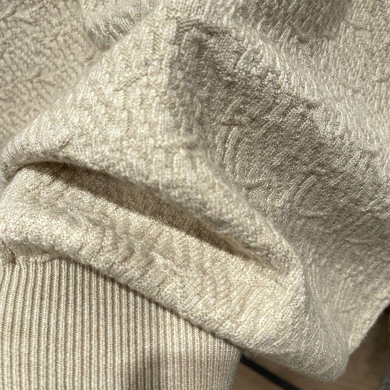 Elegant Knitted Top for Women Autumn and Winter Half-high Collar Versatile Sweater Fashionable