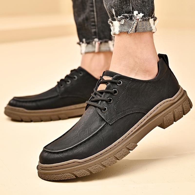 Mens Casual Shoes Leather Men Formal Business Leather Shoes High Quality Male Casual Shoes Lace Up Shoes Oxfords Flats
