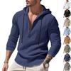Men's Spring and Autumn Long-sleeved Linen Shirt Hooded Bottoming Shirt Casual T-shirt Sweater Men