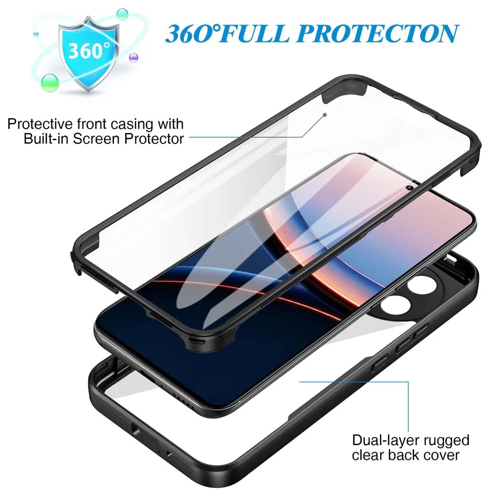 360 Full Body Screen Protector Transparent Case For Mi Poco F7 Pro Shockproof Phone Cover For Mi Poco F7 Ultra F7